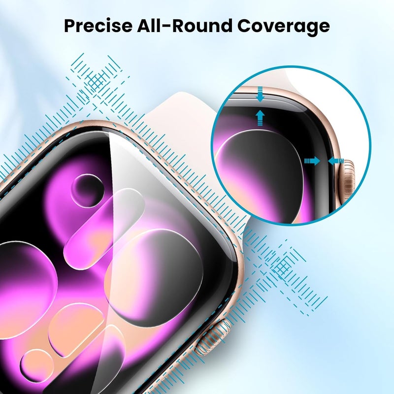 EGV 8 Pack for Apple Watch Series 11/10 42mm Screen Protector, [Upgrade] [Strong Asorption] Self-Healing TPU Material for iWatch 11/10 42mm Screen Protector, Anti-Scratch, Bubble-Free, HD Clear - Image 5